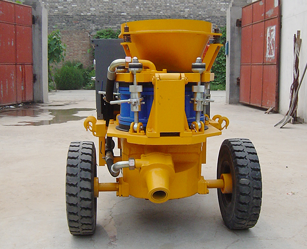 Shotcrete machine for swimming pool